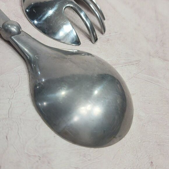 Southern Living At Home Conroy Salad Servers Set Hammered Handle - Picture 7 of 9